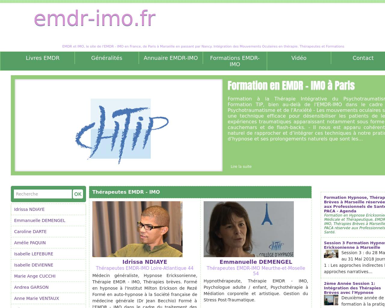 EMDR et IMO en France EMDR et IMO en France
