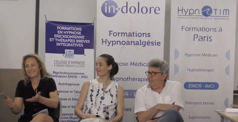 Laurence Adjadj, Dr Roxane Colette, Laurent Gross en co-animation à l'occasion de la formation EMDR - IMO