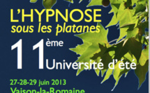 Hypnose sous les platanes : 11 ème université d'été 27-28-29 juin 2013